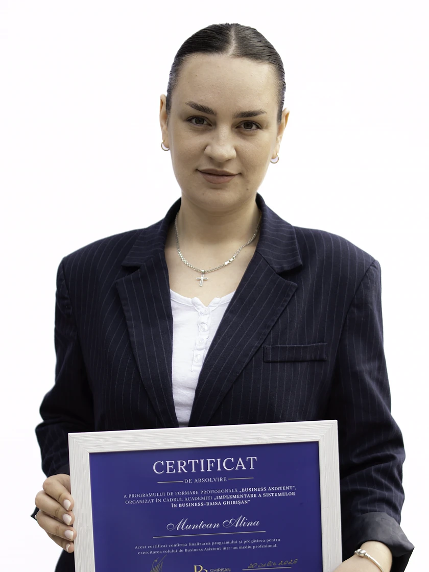 Alina M., absolventă Business Asistent Director